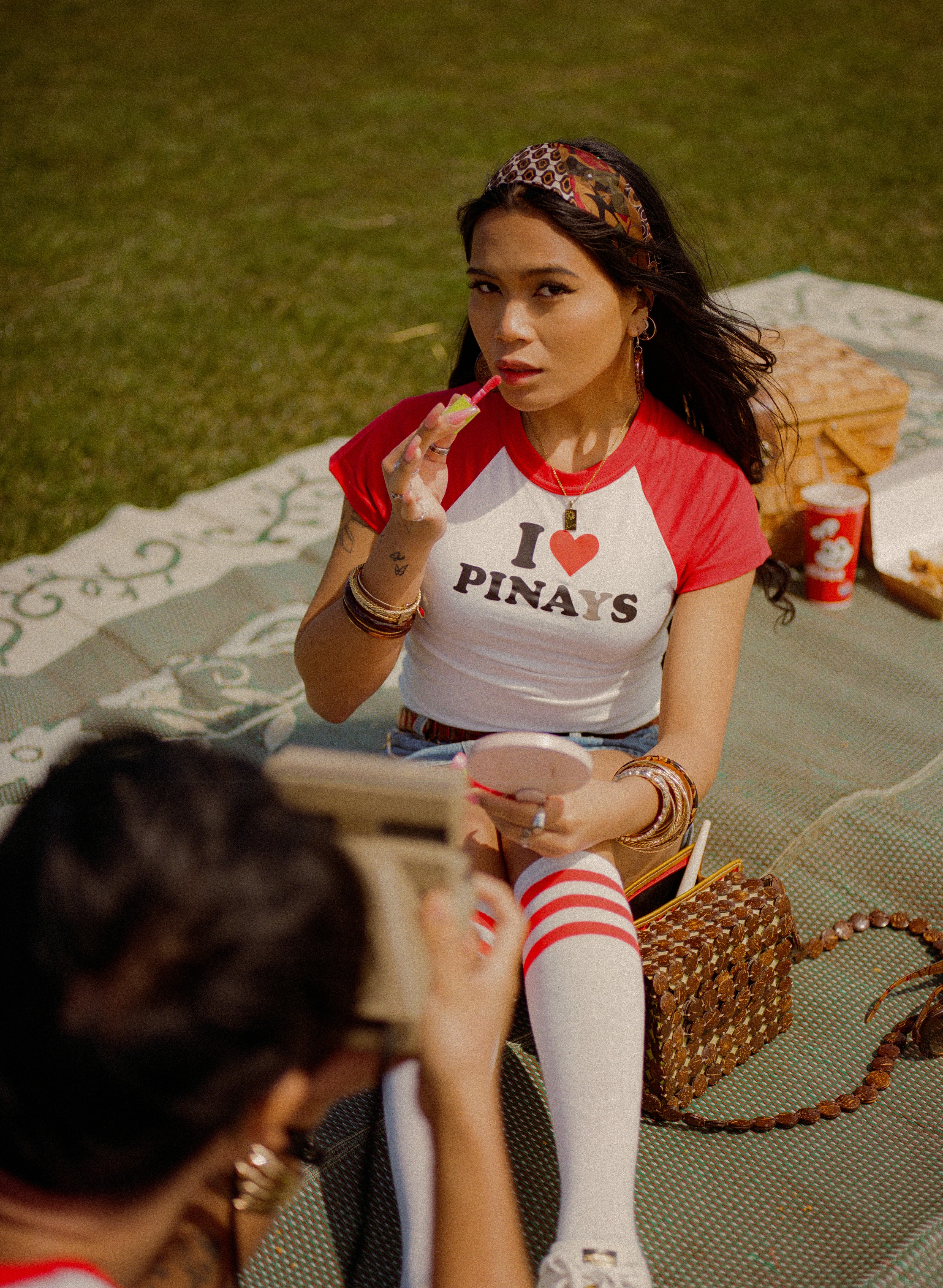 I ❤️ PINAYS I ❤️ PINAS Red Fitted Raglan
