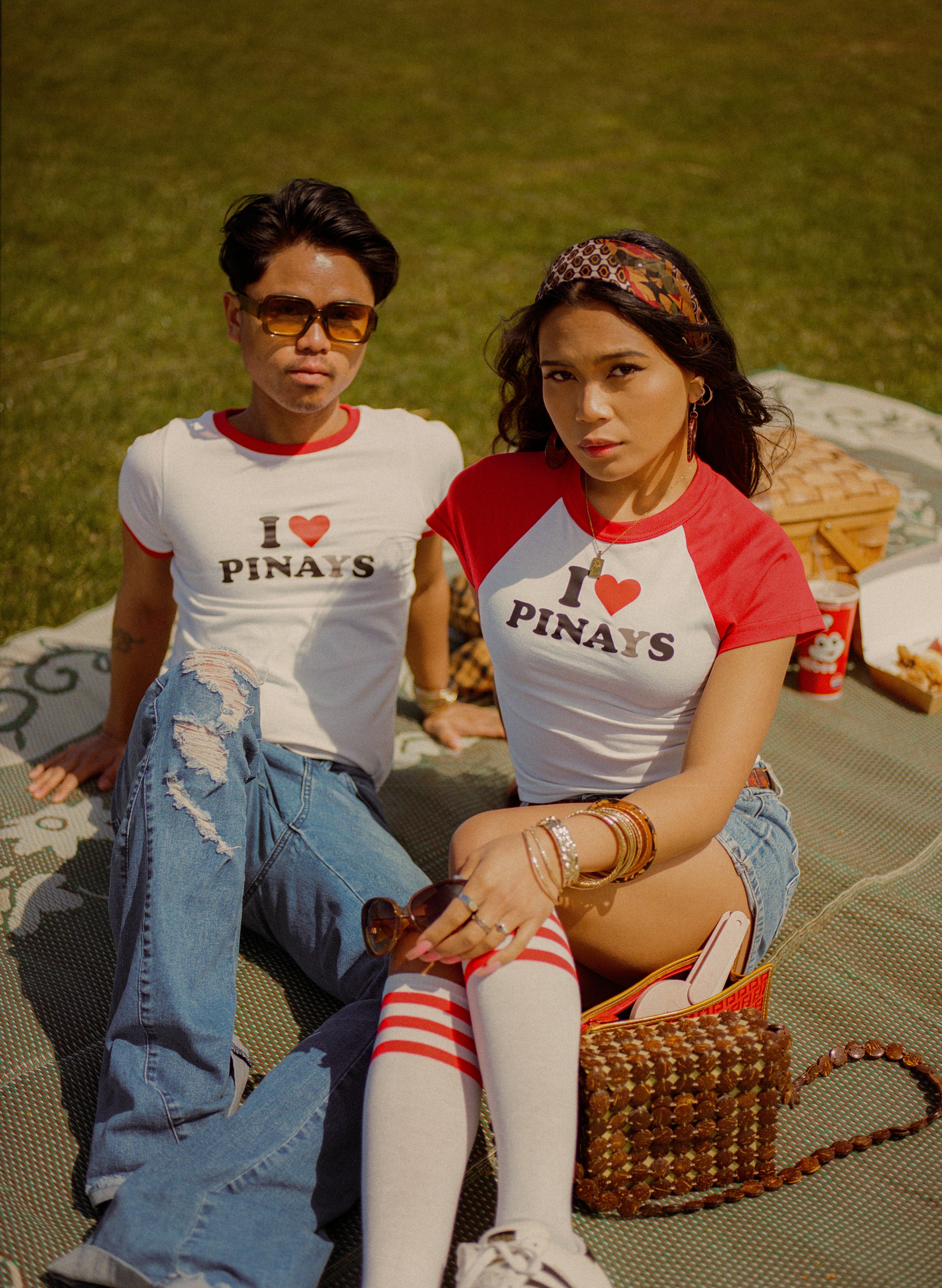 I ❤️ PINAYS I ❤️ PINAS Red Fitted Raglan