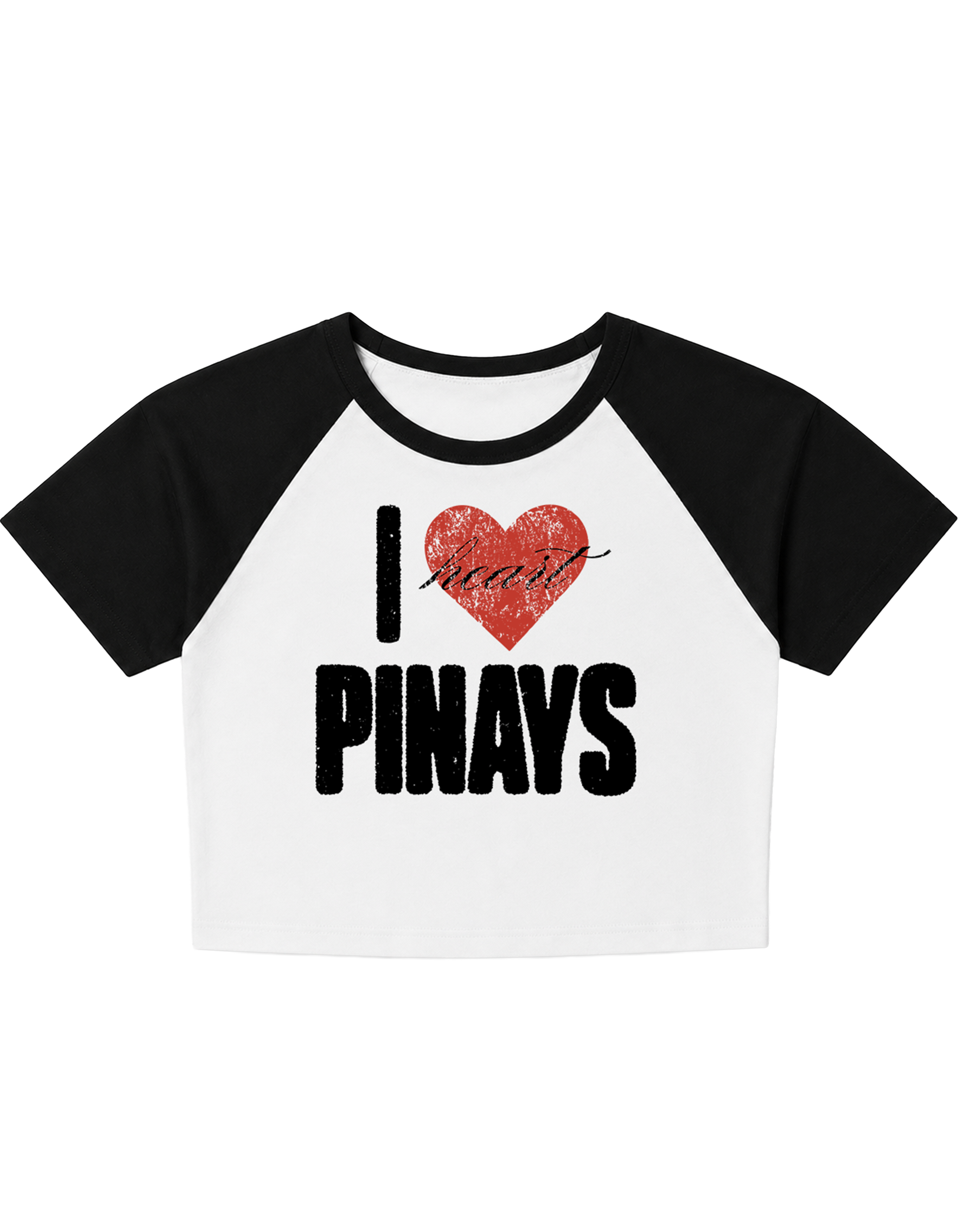 Chalant I ❤️ PINAYS Women's Cropped Raglan