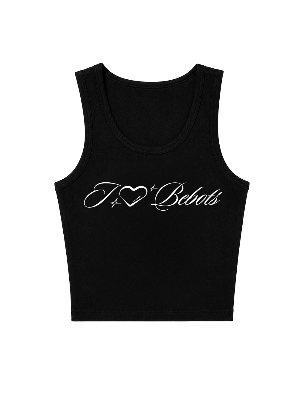 Nonchalant I 🩷 Bebots Cropped Tank Top
