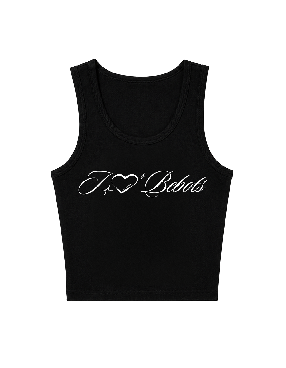 Nonchalant I 🩷 Bebots Cropped Tank Top