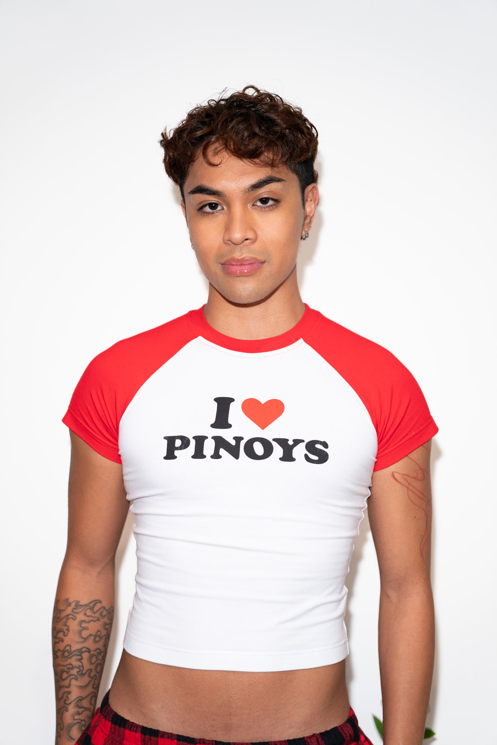 I ❤️ PINOYS Red Fitted Raglan