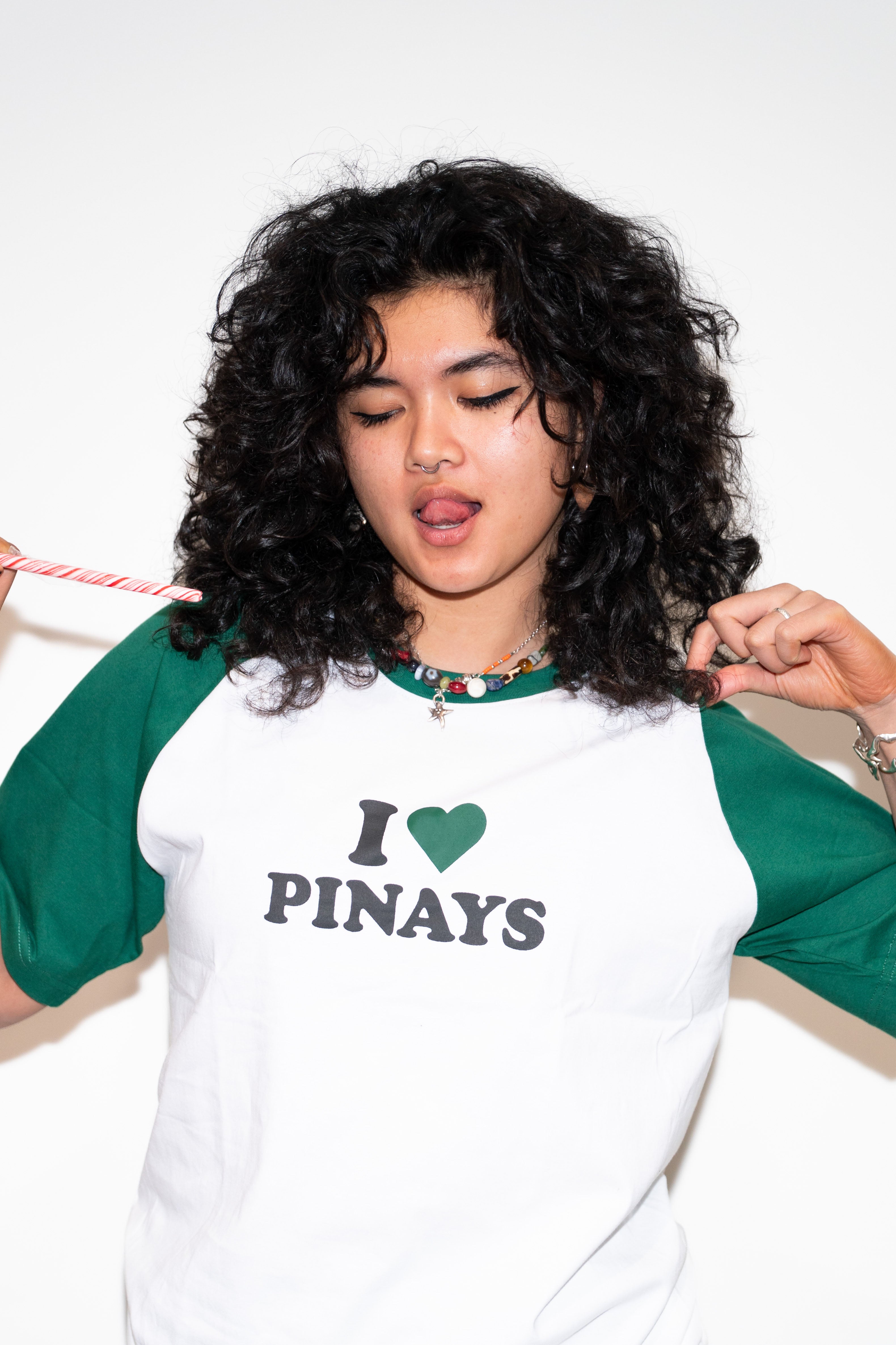I ❤️ PINAYS Unisex Green Raglan